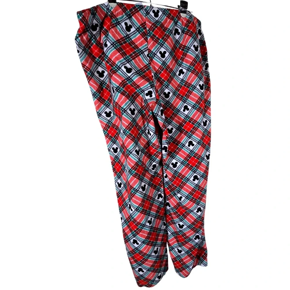 Disney‎ Mickey Mouse Christmas Pajamas Set Long Sleeve Fleece Pants Women XL